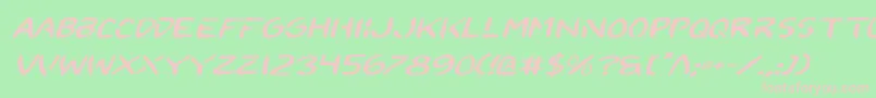 2toonExpandedItalic Font – Pink Fonts on Green Background