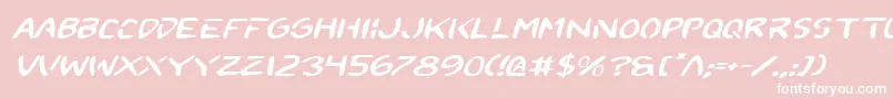 2toonExpandedItalic Font – White Fonts on Pink Background