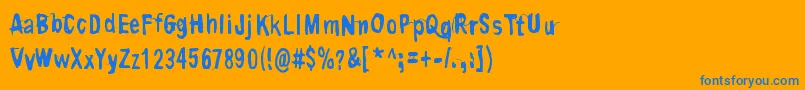 ContriteInSpirit Font – Blue Fonts on Orange Background