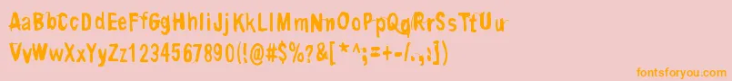 ContriteInSpirit Font – Orange Fonts on Pink Background