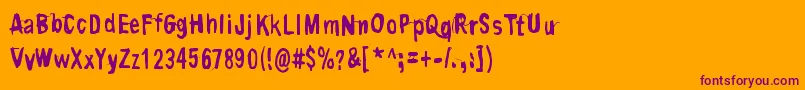 ContriteInSpirit Font – Purple Fonts on Orange Background