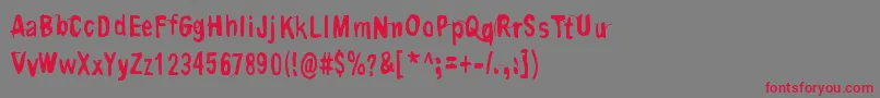 ContriteInSpirit Font – Red Fonts on Gray Background