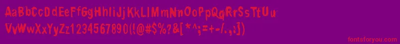ContriteInSpirit Font – Red Fonts on Purple Background