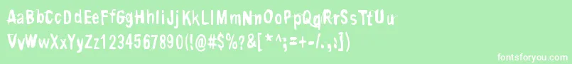 フォントContriteInSpirit – 緑の背景に白い文字