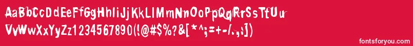 ContriteInSpirit Font – White Fonts on Red Background