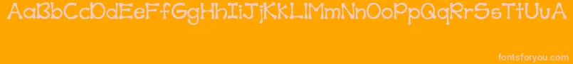 Bonesfont Font – Pink Fonts on Orange Background