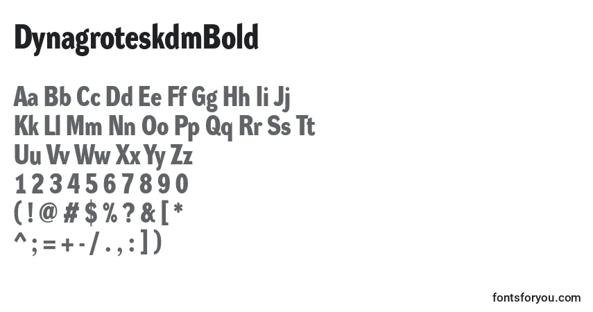 Czcionka DynagroteskdmBold – alfabet, cyfry, specjalne znaki