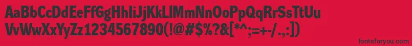 DynagroteskdmBold Font – Black Fonts on Red Background