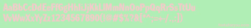 DynagroteskdmBold Font – Pink Fonts on Green Background