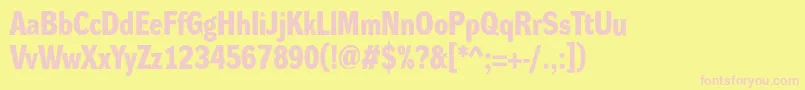 DynagroteskdmBold Font – Pink Fonts on Yellow Background