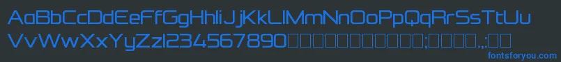 Шрифт FormationSansRegular – синие шрифты на чёрном фоне