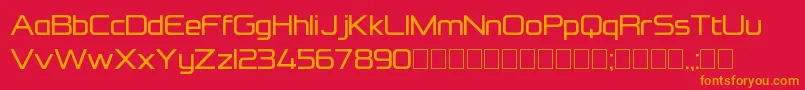 FormationSansRegular Font – Orange Fonts on Red Background