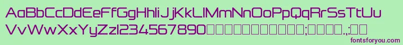 Czcionka FormationSansRegular – fioletowe czcionki na zielonym tle