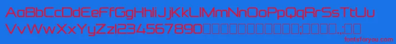 FormationSansRegular Font – Red Fonts on Blue Background