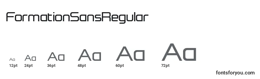 Размеры шрифта FormationSansRegular
