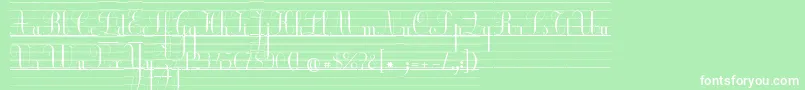 EcolierLignes Font – White Fonts on Green Background