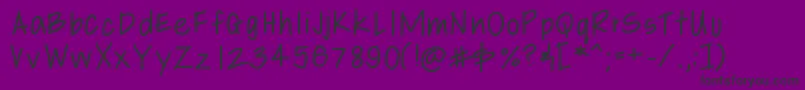 Libbyshand Font – Black Fonts on Purple Background
