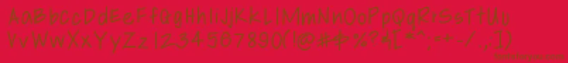 Шрифт Libbyshand – коричневые шрифты на красном фоне