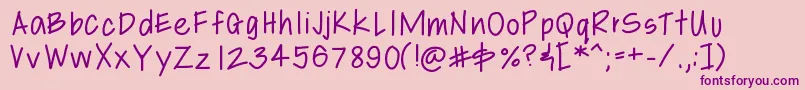 Шрифт Libbyshand – фиолетовые шрифты на розовом фоне