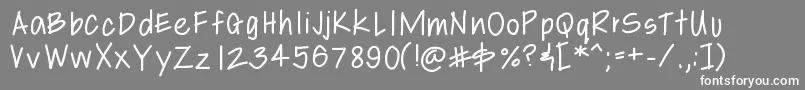 Libbyshand Font – White Fonts on Gray Background