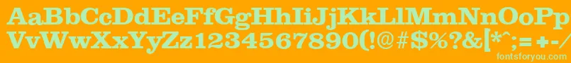 ClareserialXbold Font – Green Fonts on Orange Background