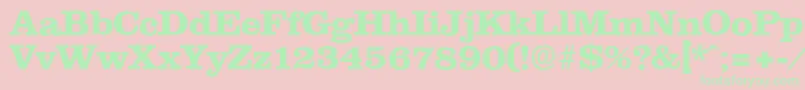 ClareserialXbold Font – Green Fonts on Pink Background