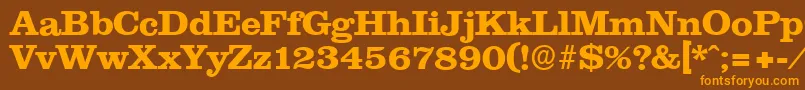 ClareserialXbold Font – Orange Fonts on Brown Background