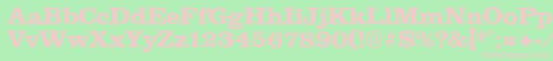 ClareserialXbold Font – Pink Fonts on Green Background