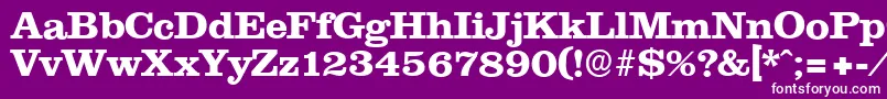 フォントClareserialXbold – 紫の背景に白い文字