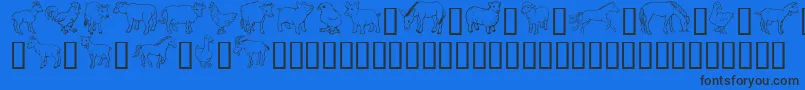 GeBarnyardFriends Font – Black Fonts on Blue Background