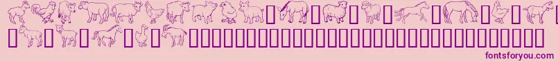 GeBarnyardFriends Font – Purple Fonts on Pink Background