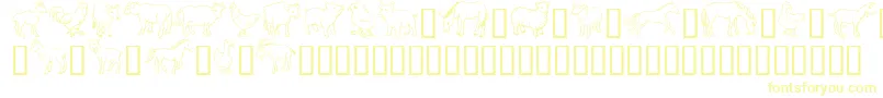 Fonte GeBarnyardFriends – fontes amarelas