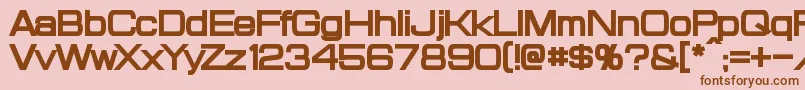 Fonte ProbertBlack – fontes marrons em um fundo rosa
