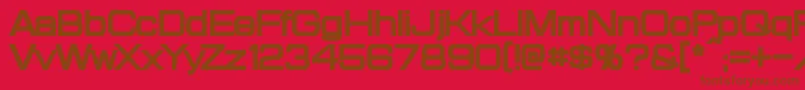 フォントProbertBlack – 赤い背景に茶色の文字