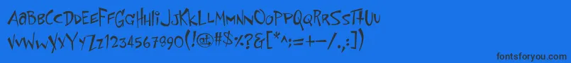 SpaceToaster Font – Black Fonts on Blue Background