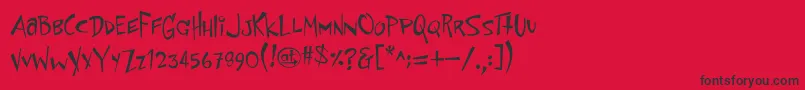 SpaceToaster Font – Black Fonts on Red Background