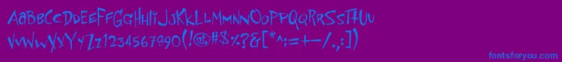 Шрифт SpaceToaster – синие шрифты на фиолетовом фоне
