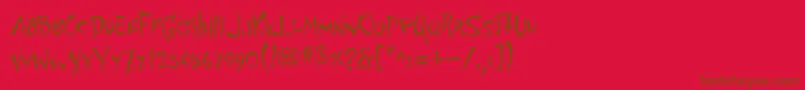 Шрифт SpaceToaster – коричневые шрифты на красном фоне