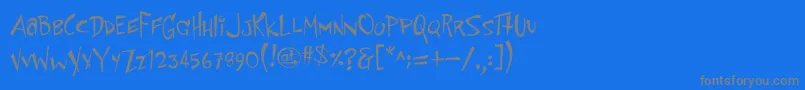 fuente SpaceToaster – Fuentes Grises Sobre Fondo Azul