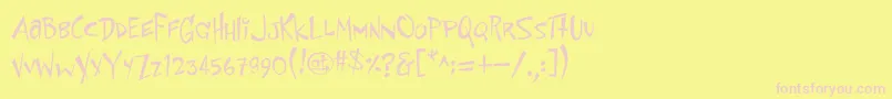Más sobre la fuente SpaceToaster fuente SpaceToaster – Fuentes Rosadas Sobre Fondo Amarillo
