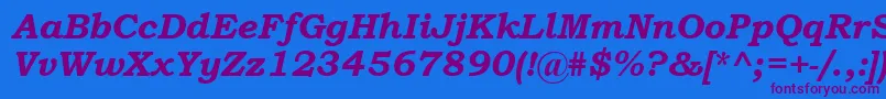 BookmanOldStyleBoldItalic Font – Purple Fonts on Blue Background