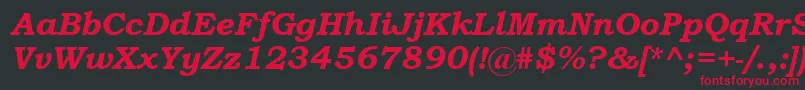 BookmanOldStyleBoldItalic Font – Red Fonts on Black Background