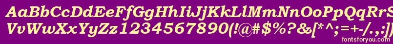 BookmanOldStyleBoldItalic Font – Yellow Fonts on Purple Background