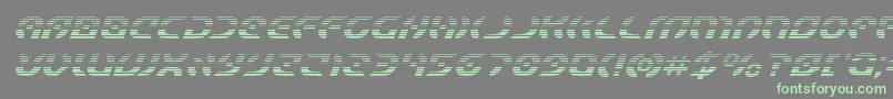 Starfightergradital-fontti – vihreät fontit harmaalla taustalla