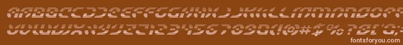 Starfightergradital-fontti – vaaleanpunaiset fontit ruskealla taustalla