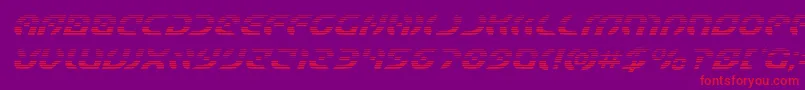 Starfightergradital Font – Red Fonts on Purple Background