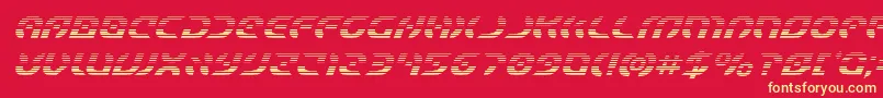 Starfightergradital Font – Yellow Fonts on Red Background