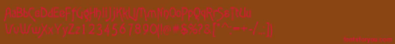 AgathaModern Font – Red Fonts on Brown Background