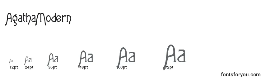 AgathaModern Font Sizes