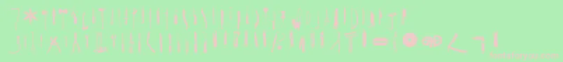 CutPoint Font – Pink Fonts on Green Background